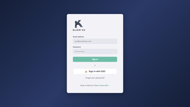 Klair Vu single sign-in
